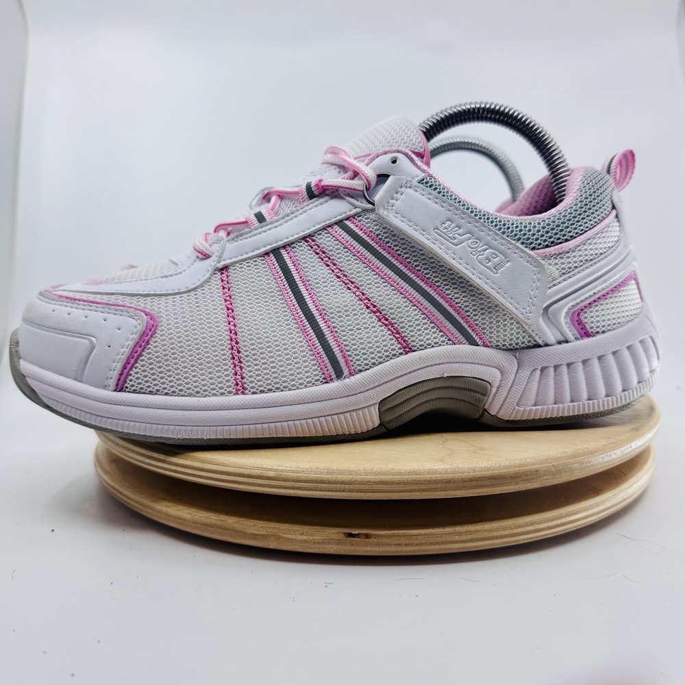 Orthofeet Tahoe 916 Walking Shoes Women's 8.5 Wide white Pink Comfort Sneakers